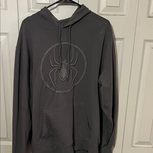 Marvel Charcoal Spider Emblem Hoodie
